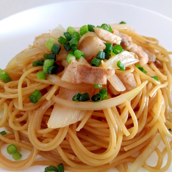 焼肉のたれで 豚バラと玉ねぎのパスタ レシピ 作り方 By うーころちゃん 楽天レシピ